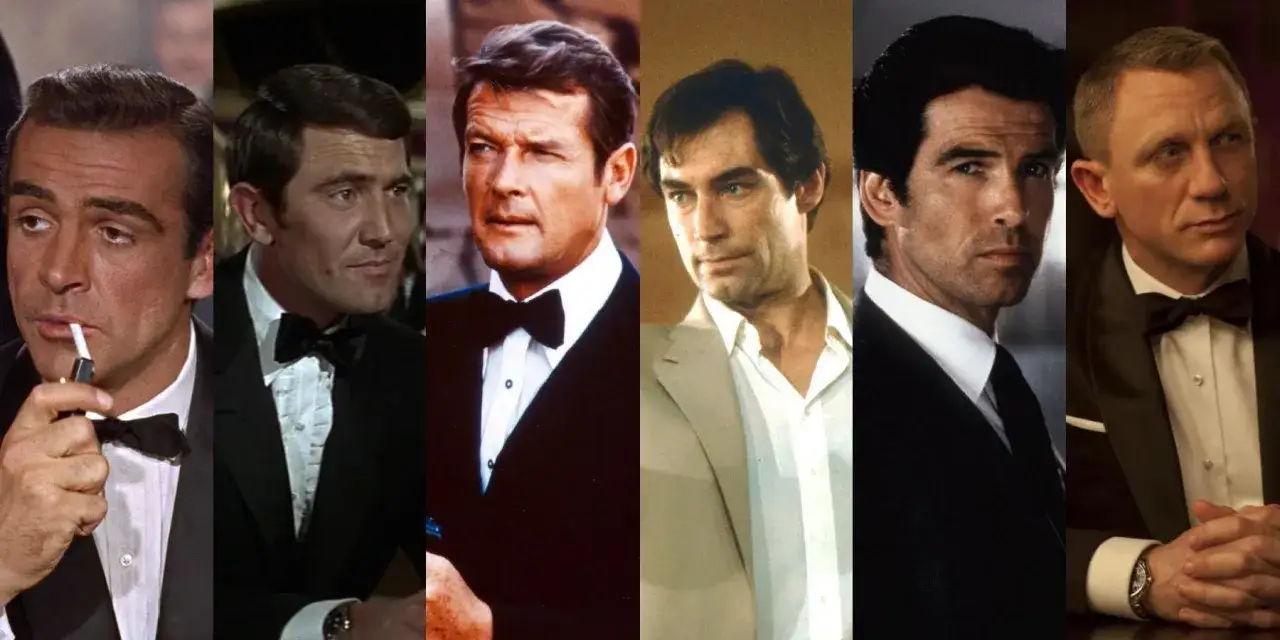 Sean Connery, George Lazenby, Roger Moore, Timothy Dalton, Pierce Brosnan, Daniel Craig – oto kto grał Jamesa Bonda po kolei.