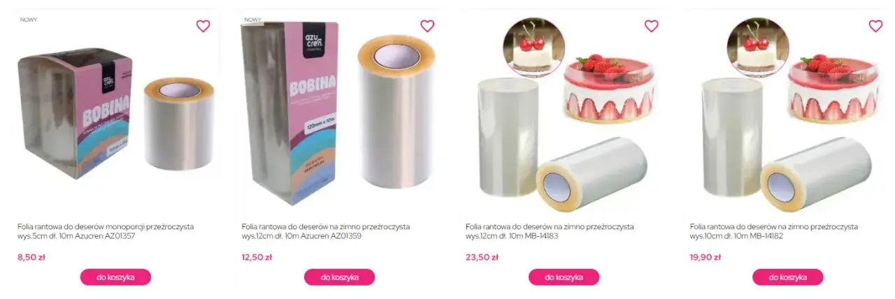 przygotowanie rantu cukierniczego z folią