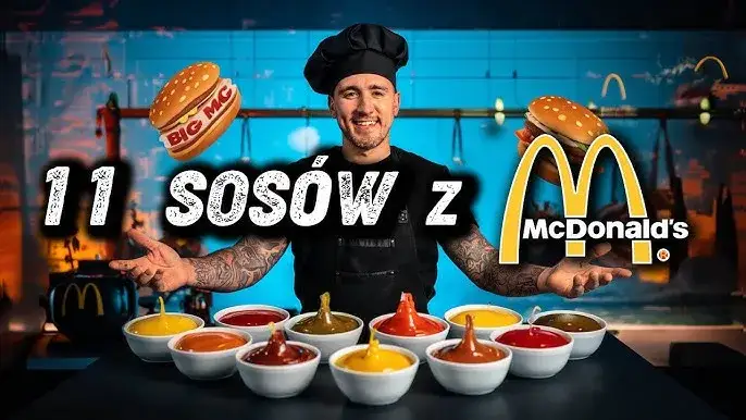 R&oacute;żne rodzaje sos&oacute;w McDonald's