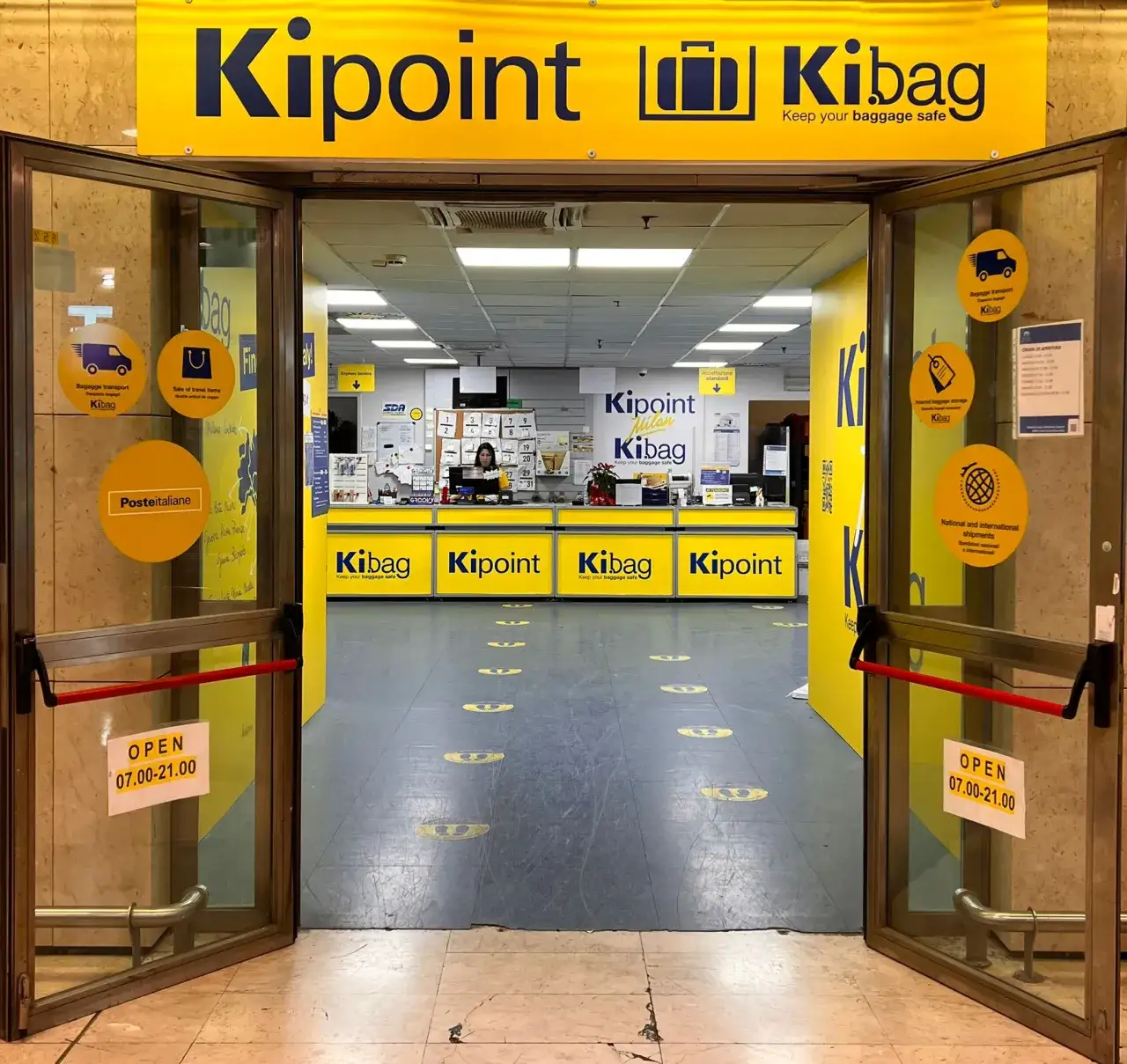 Schermata app deposito bagagli Milano