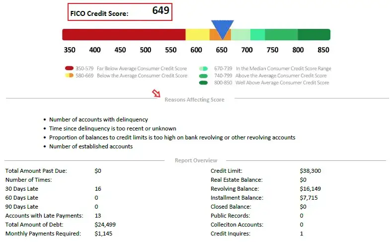 Bank checking credit score or KRD report