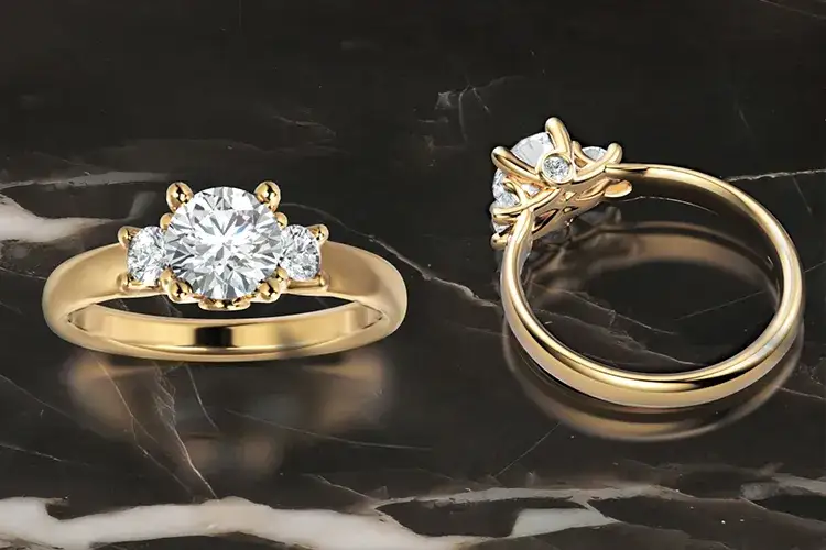 obrączki pierścionki zaręczynowe złoto