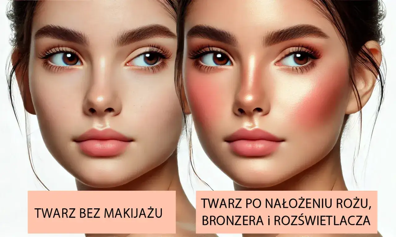 punkty aplikacji rozświetlacza na twarzy