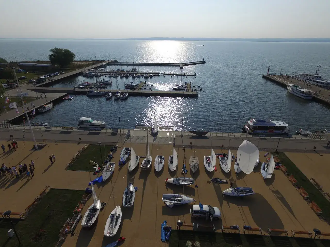 Krynica Morska panorama plaża port