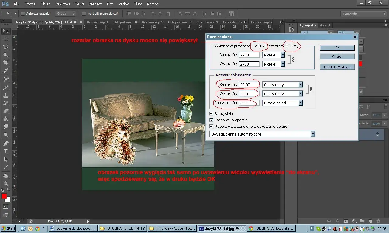 przygotowanie zdjęć do druku rozdzielczość DPI
