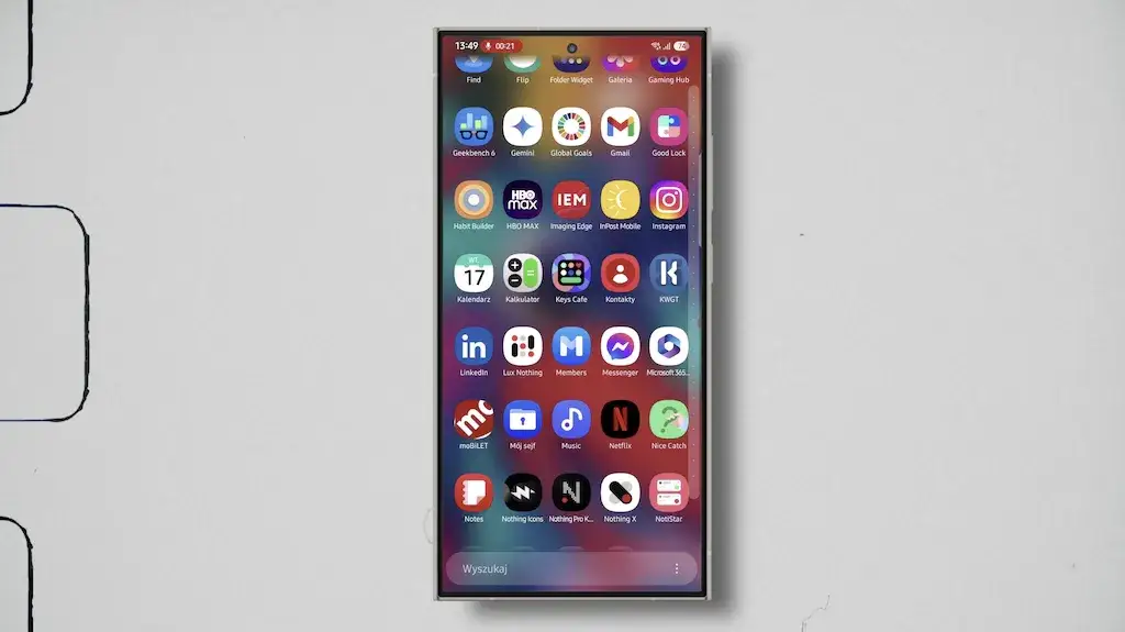 Stosy widżetów Samsung One UI