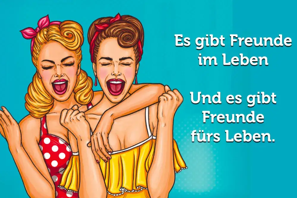 Lachende Freunde teilen humorvolle Spr&uuml;che