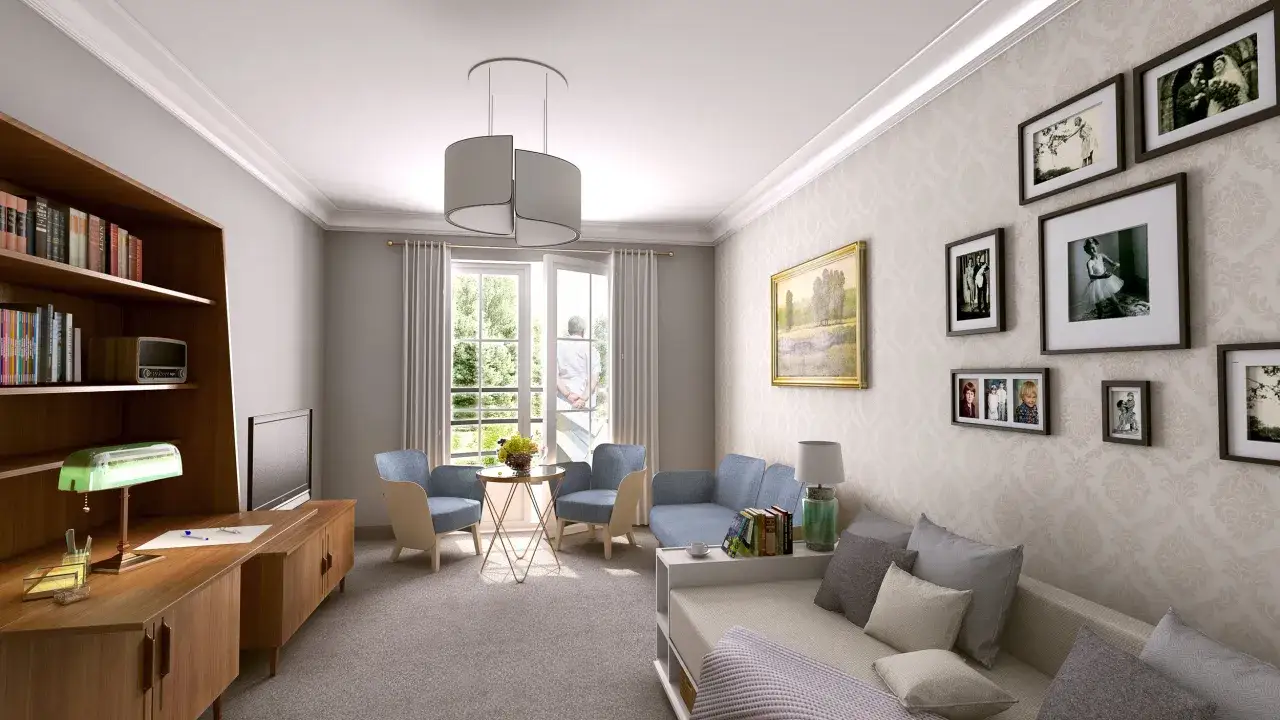 Dom Seniora Milorstowo pokój wyposażenie wnętrze