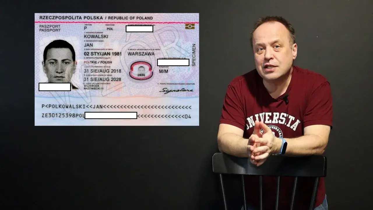 Dowód osobisty ważny do 2028 roku, czyli ile musi być ważny dowód przed wylotem do Włoch. Paszport Jana Kowalskiego.