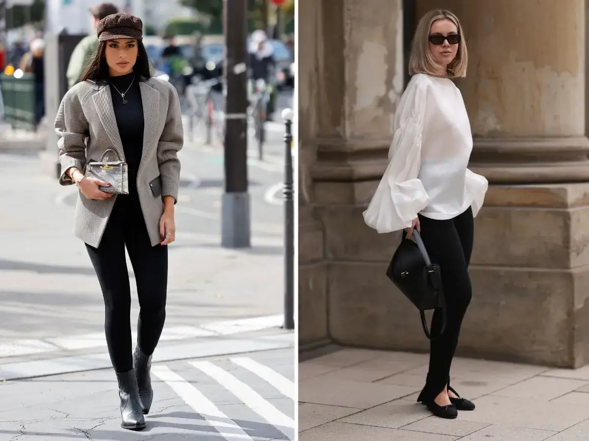 stylizacje legginsy eleganckie casual sportowe