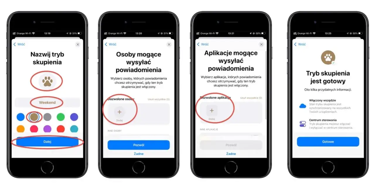 iPhone 14 tryby skupienia konfiguracja