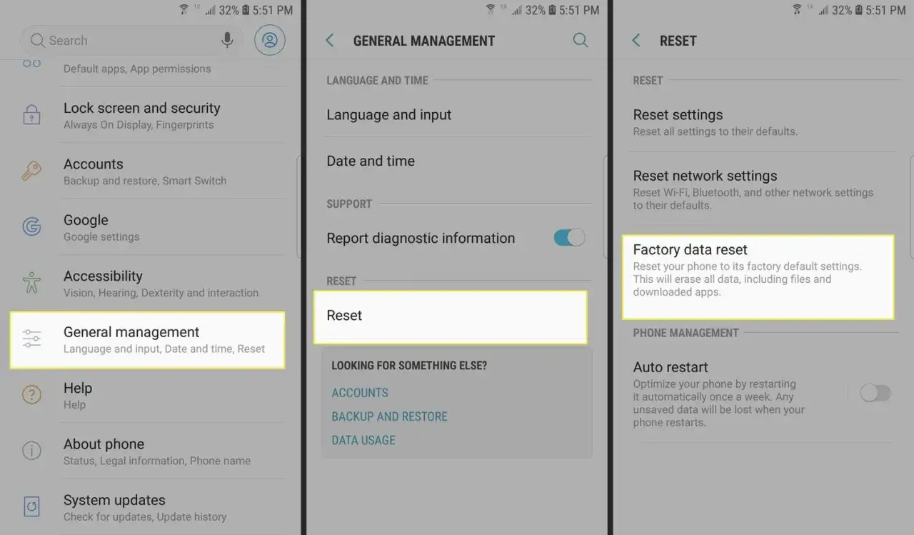 Ekran telefonu Samsung z opcją 