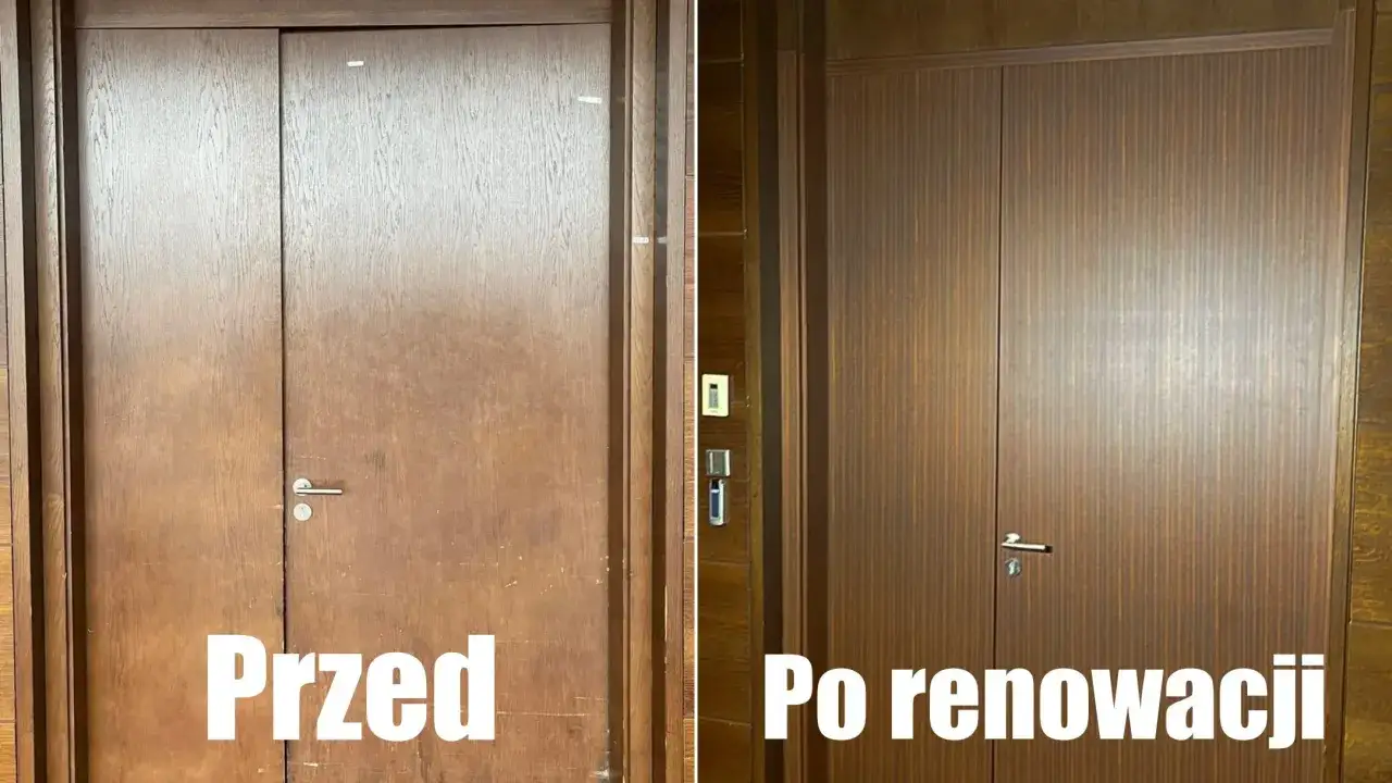 Przed i po renowacji ościeżnic z MDF. Zobacz, jak odnowić ościeżnice z mdf, by wyglądały jak nowe.