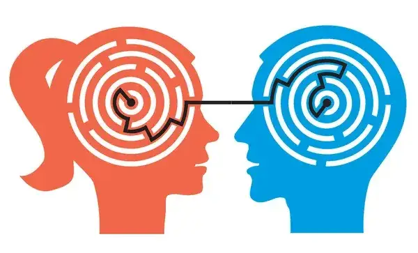 symboliczna grafika przedstawiająca ludzki umysł, labirynt, psychologia