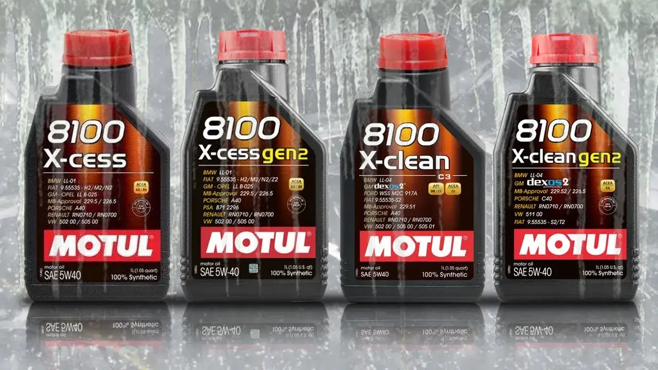 Motul 8100 X-cess vs X-clean 5W40 comparison