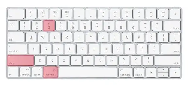 Zrzut ekranu macOS skróty klawiszowe