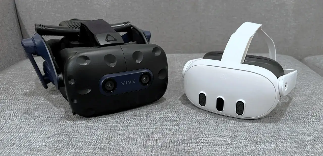 Rodzaje gogli VR Meta Quest 3 HTC Vive Pro 2