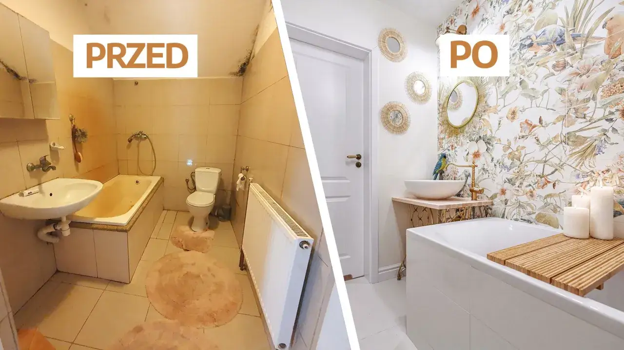 remont łazienki a przebudowa różnice grafika