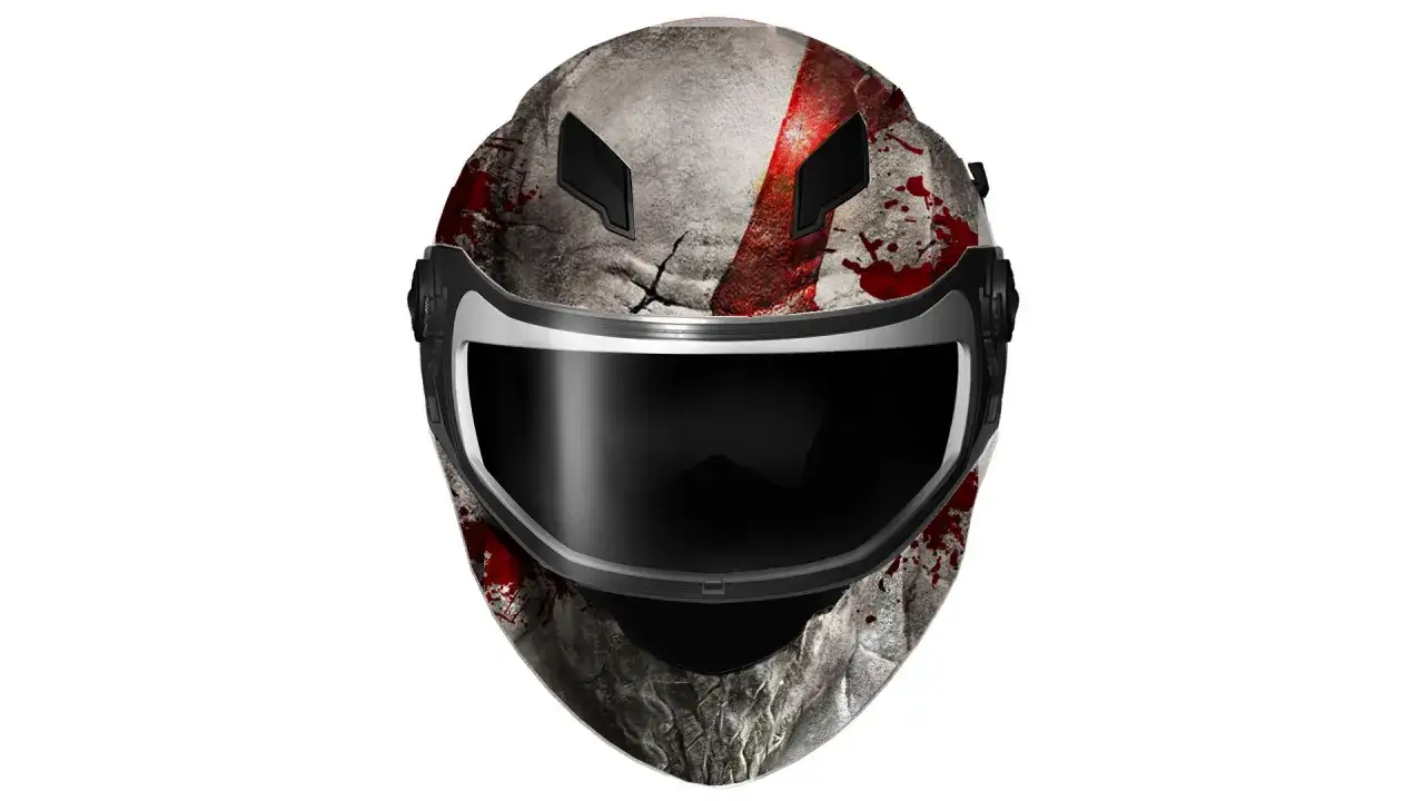 kask motocyklowy oklejony folią, kask motocyklowy hydrografika