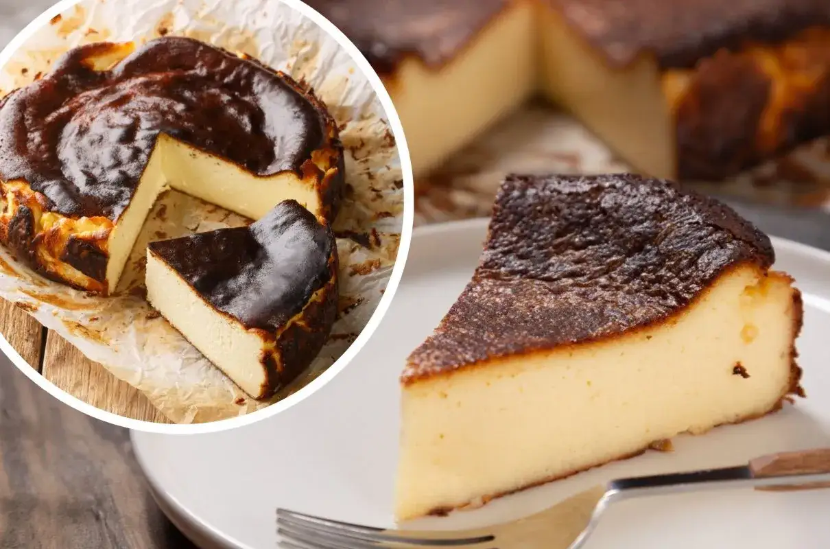 Sernik opada? Ten pyszny, lekko przypieczony sernik z Hiszpanii wygląda idealnie. Poznaj sekrety jego wypieku.