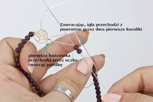 bransoletka z koralik&oacute;w na gumce krok po kroku