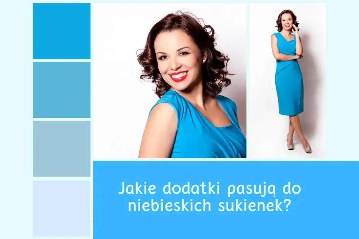 paleta kolor&oacute;w do błękitnej sukienki