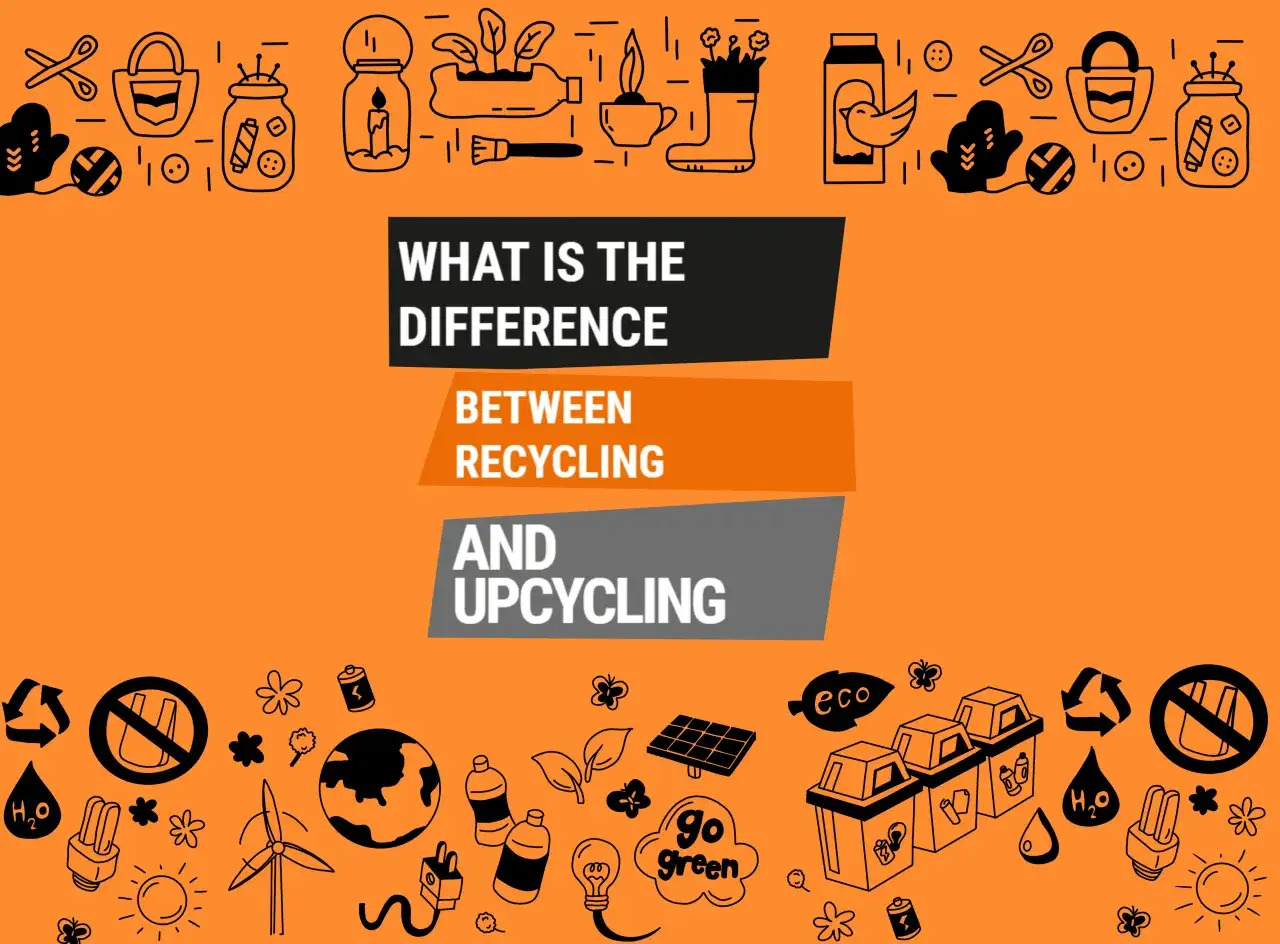 Upcycling vs Recycling infographic