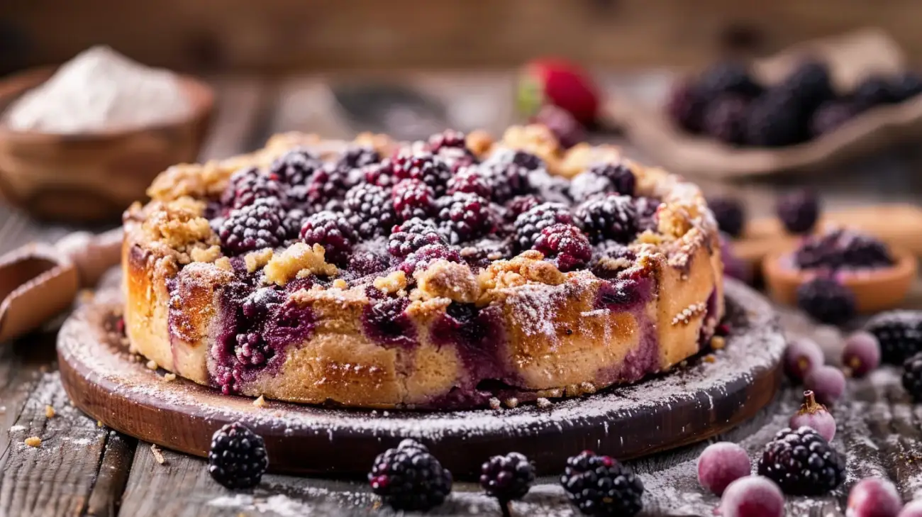 Zdjęcie Ciasto drożdżowe z jeżynami: Najlepsze na letni deser