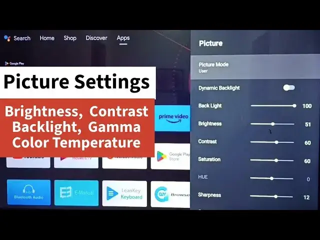 Thomson Android TV settings menu