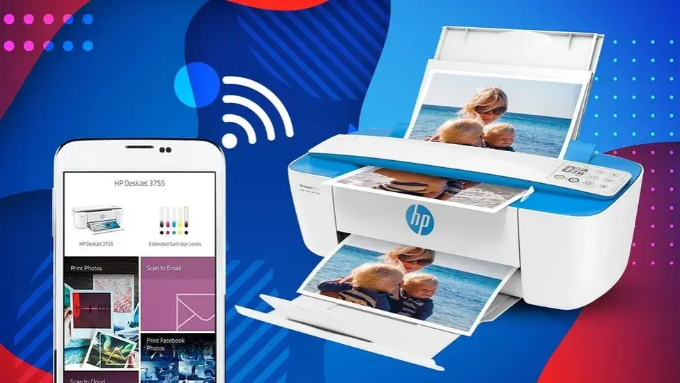 Drukarka z telefonem połączona przez Wi-Fi