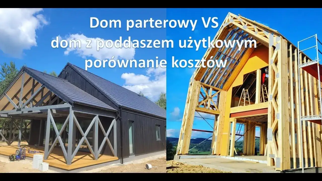 Porównanie kosztów budowy domu parterowego i z poddaszem