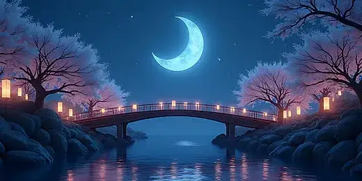 zdjęcie księżyca nad drzewami lub budynkami