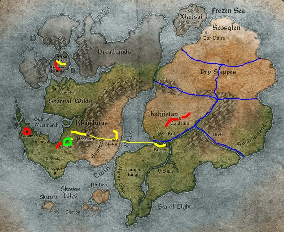 Diablo 2 Tristram run mapa