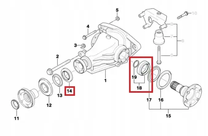BMW E46 320d dyferencjał schemat budowy
