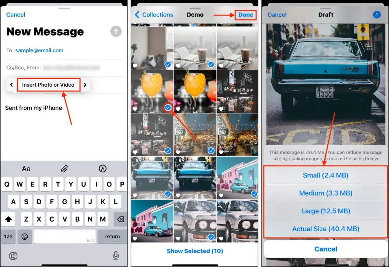 iPhone pełna pamięć lub błąd zbyt dużego pliku