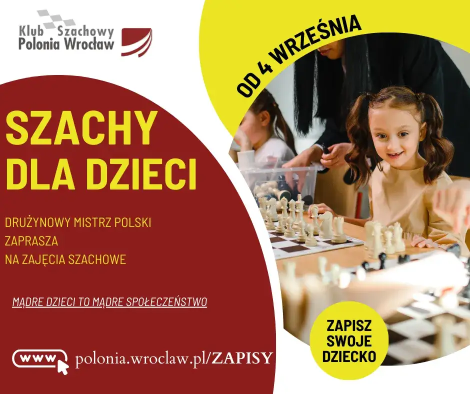 dzieci grające w szachy klub Polonia Wrocław