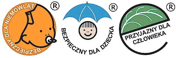 etykieta odplamiacza dla niemowląt, bezpieczny skład, certyfikaty