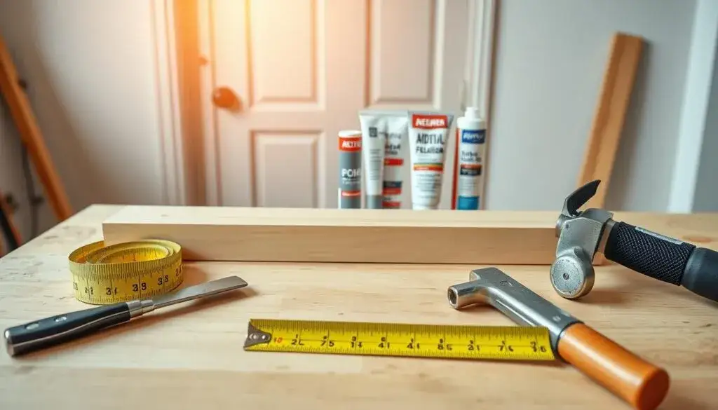 Narzędzia do montażu progu drewnianego