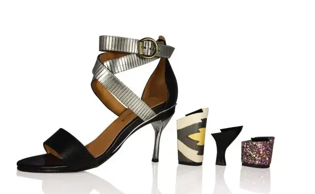 buty z wymiennymi obcasami mechanizm