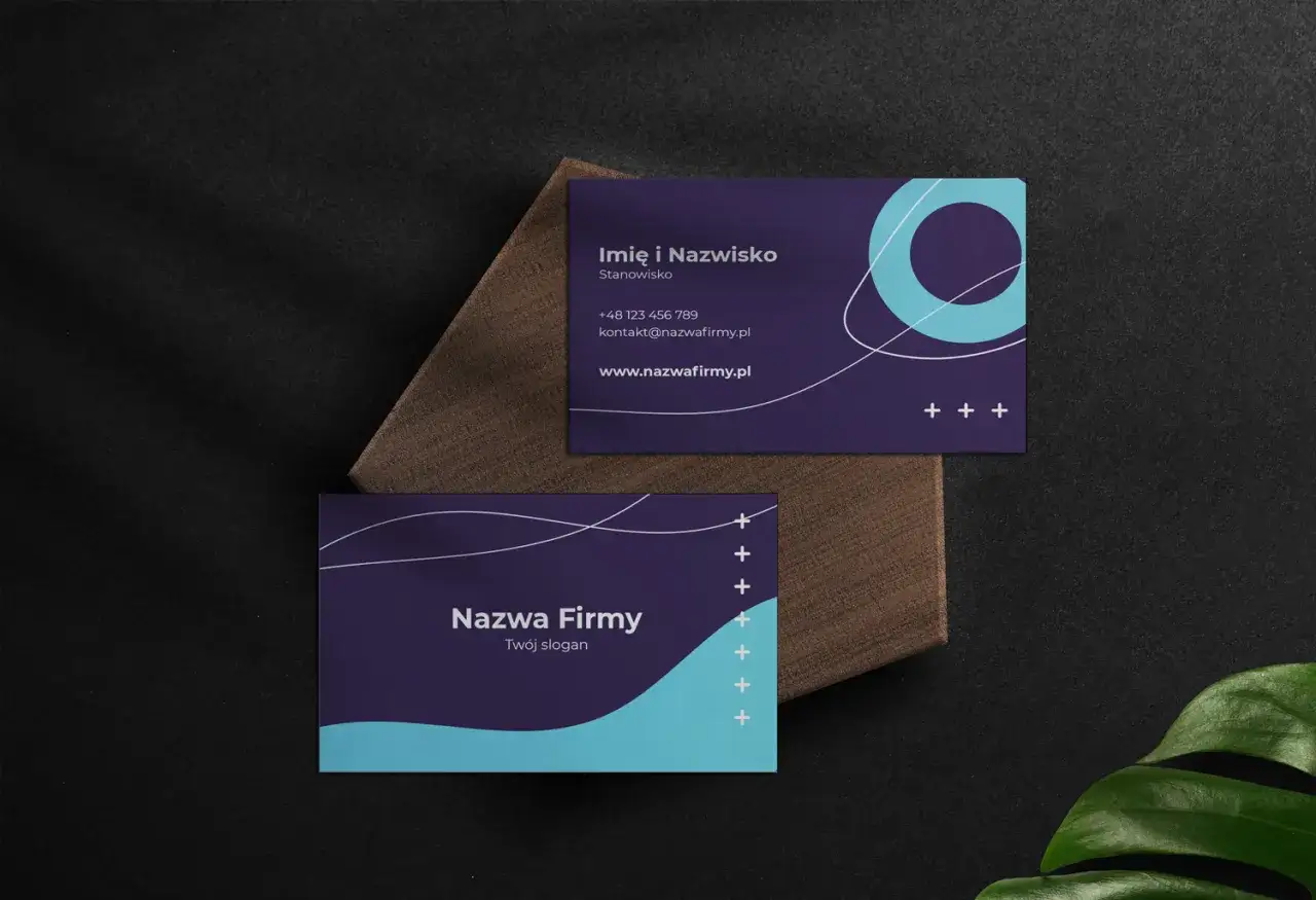 Eleganckie wizytówki z nowoczesnym designem, idealne, by pokazać, jak samemu zrobić wizytówki.