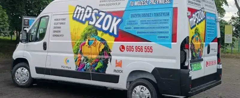 mobilny punkt zbi&oacute;rki elektrośmieci samoch&oacute;d