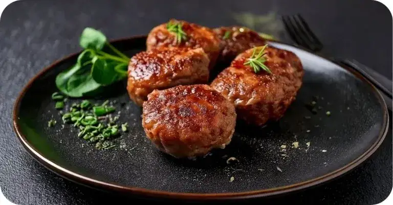 gotowe kotlety z czerwonej soczewicy na talerzu