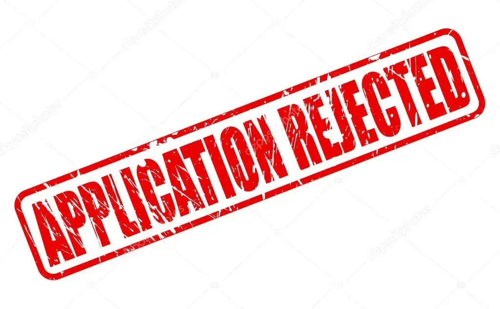 odrzucony wniosek urzędowy pieczątka