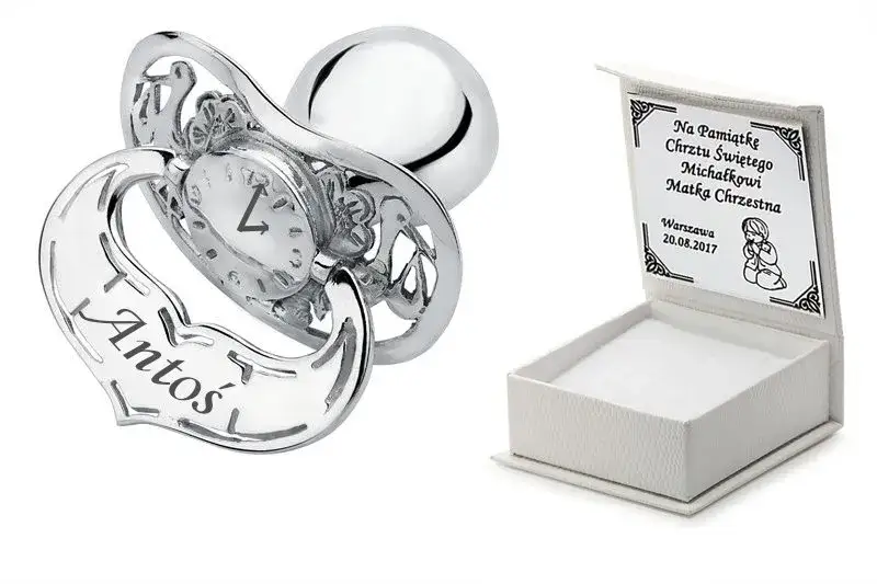 pamiątki na chrzest święty biżuteria srebrny obrazek