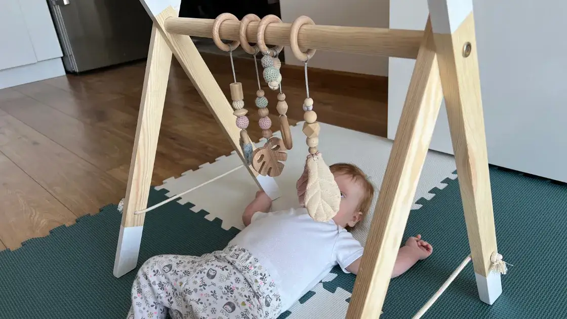 DIY zawieszki sensoryczne do stojaka edukacyjnego, zabawki drewniane dla niemowląt