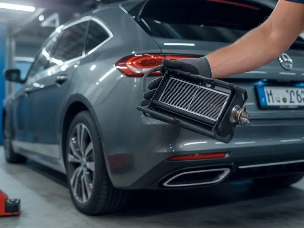 kontrola drogowa samochodu DPF