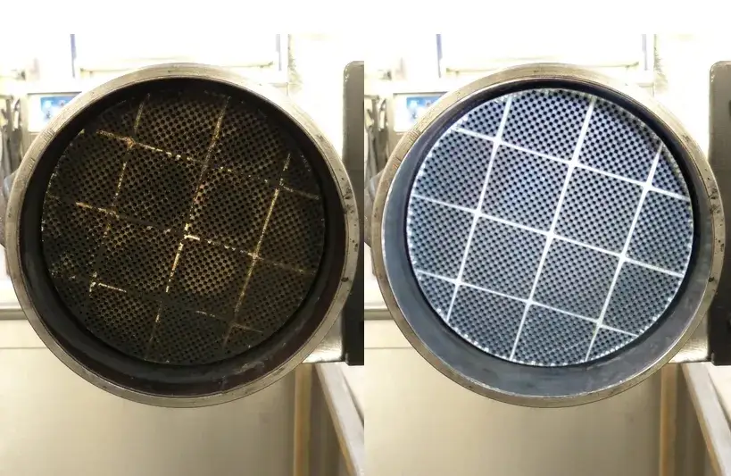 regeneracja DPF przed i po