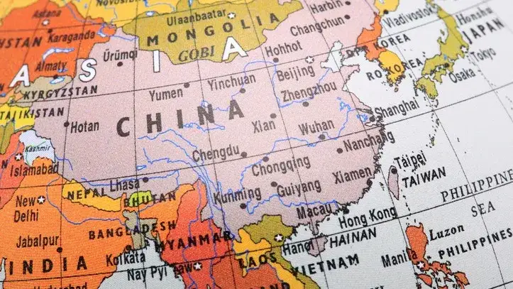Nivea product with map of China in the background