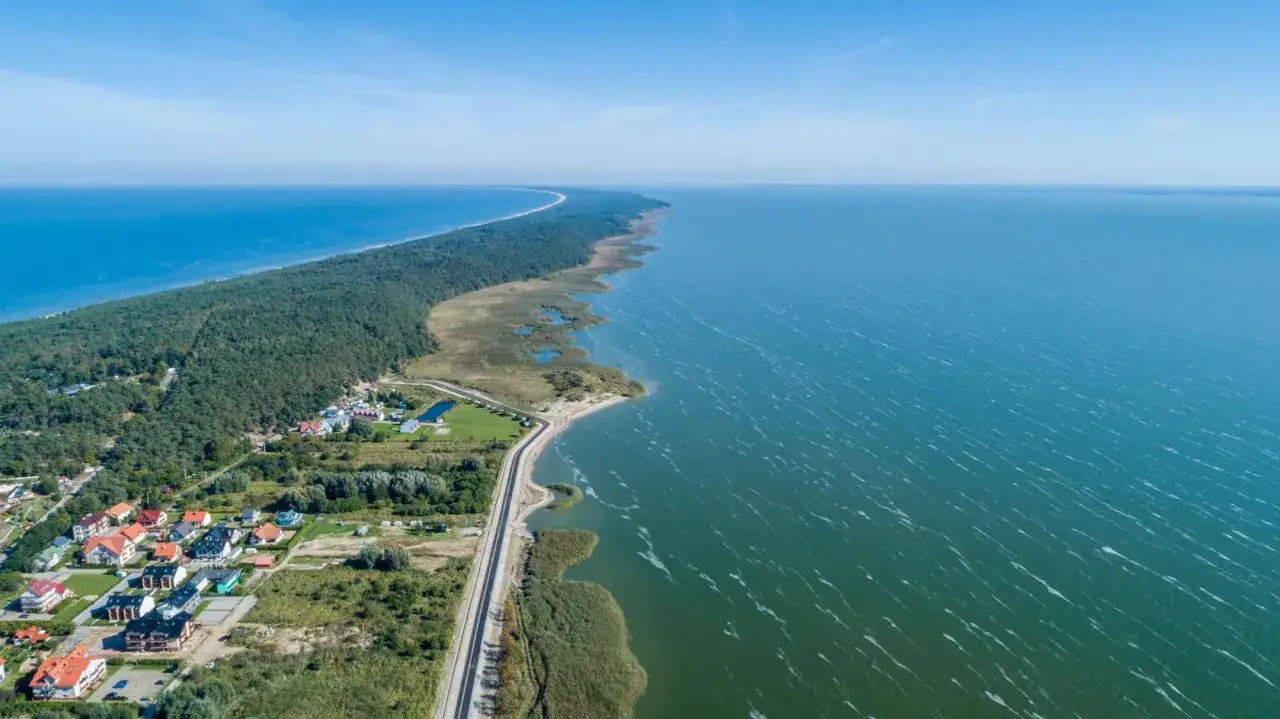 plaża Krynica Morska Bałtyk i Zalew Wiślany