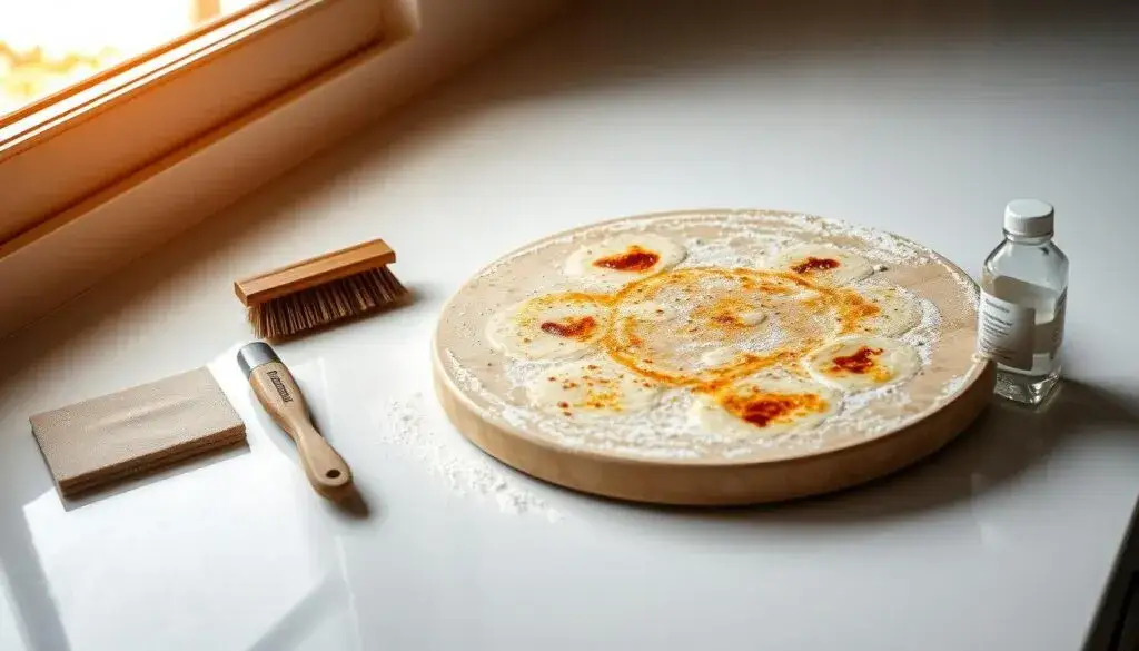 Zdjęcie Jak wyczyścić kamień do pizzy, aby uniknąć uszkodzeń i brudu